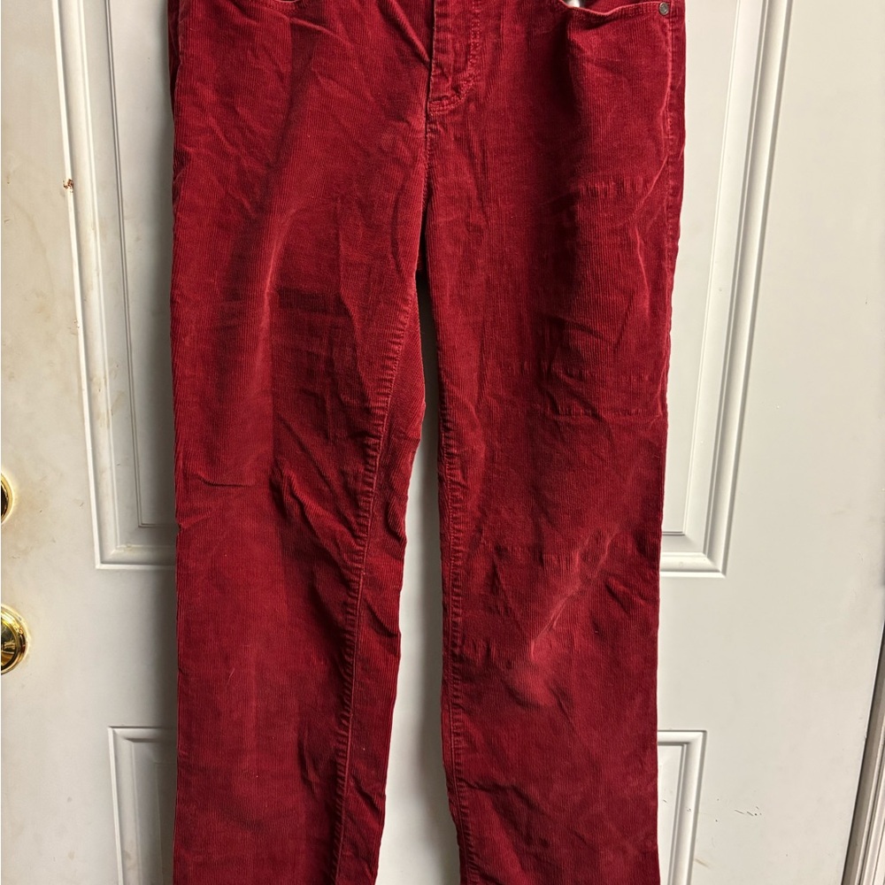 Talbots Deep Red Corduroy Pants